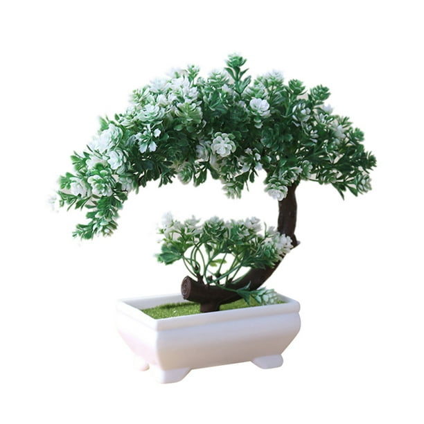 Simulation Potted Bonsai Tree Artificial Plant Desk Ornament Home Decor Sanwood 